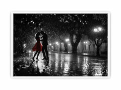 Rain Dance black & white   Canvas Art Print