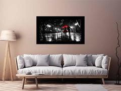 Rainy Day Couple Dance painting   Canvas Art Print
