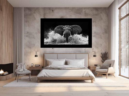 Water Elephant Canvas Art Print