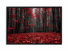 Red Forest  Tress Art Canvas Art Print
