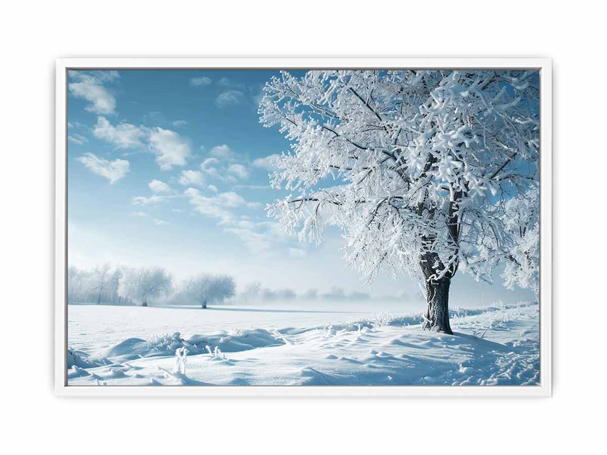 Winter Snow Tree  Canvas Art Print