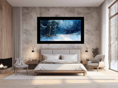 Winter  Watercolor Painitng  Canvas Art Print