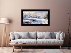 Winter Landscape  Snow Painting Canvas Art Print