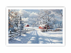 Winter Landscape  Canvas Painting Print