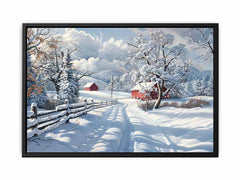 Winter Landscape  Canvas Painting Print