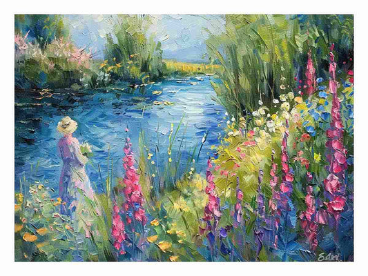 Lake Side  Canvas Art Print