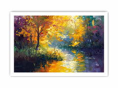 Forest Lake Canvas Painitng