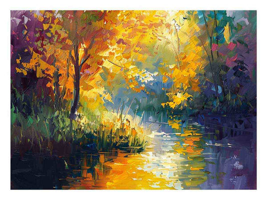 Forest Lake Canvas Painitng