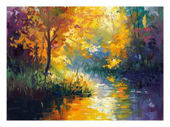 Forest Lake Canvas Painitng