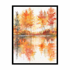 Forest Watercolor   Canvas Art Print