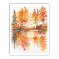 Forest Watercolor   Canvas Art Print