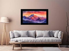 Watercolor Mountians Canvas Art Print