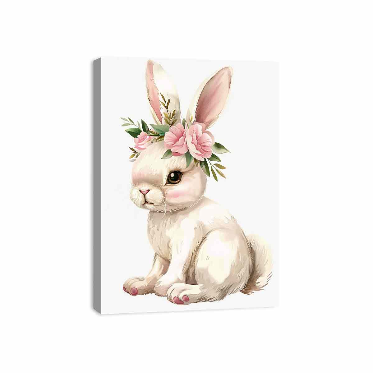 Cute Bunny  Canvas Art Print