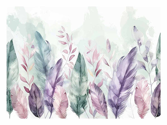 Boho Feathers  Canvas Painting  Print