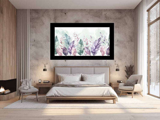 Boho Feathers  Canvas Painting  Print