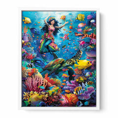 Playfull Underwater  Art Canvas Art Print