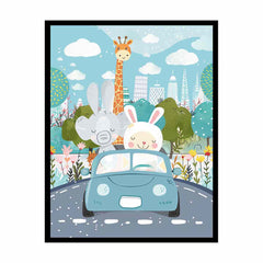 Kids Car  Nursery Wall art  Poster