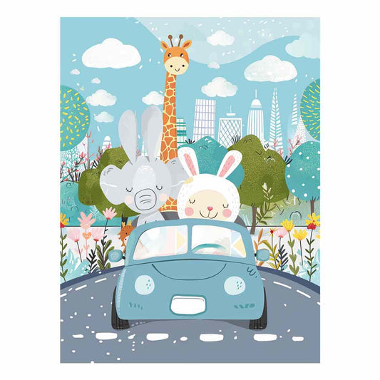 Kids Car  Nursery Wall art  Poster