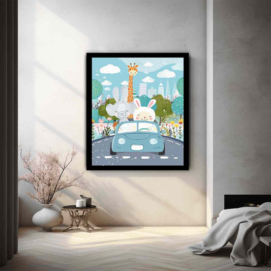 Kids Car  Nursery Wall art  Poster