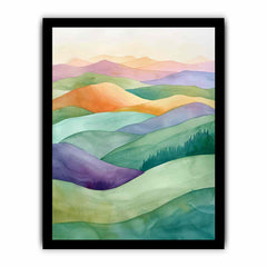 Watercolor  Landscape  Canvas Art Print
