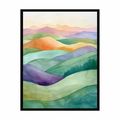 Watercolor  Landscape  Canvas Art Print