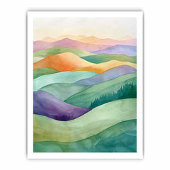 Watercolor  Landscape  Canvas Art Print