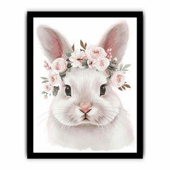 White Bunny Canvas Art Print