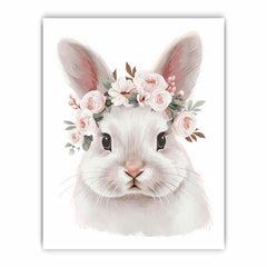 White Bunny Canvas Art Print