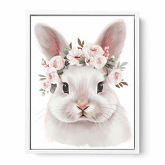 White Bunny Canvas Art Print