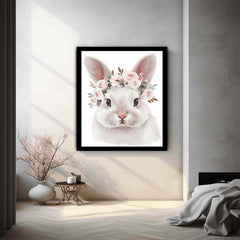 White Bunny Canvas Art Print