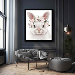 White Bunny Canvas Art Print