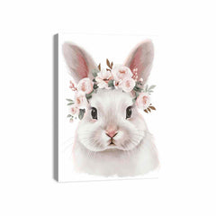 White Bunny Canvas Art Print