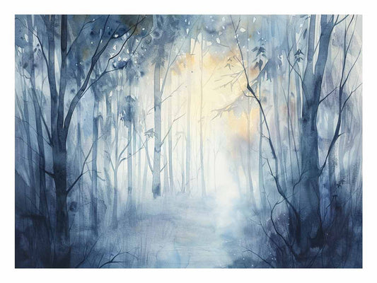 Misty Forest  Canvas Art Print