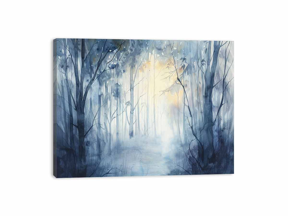 Misty Forest  Canvas Art Print
