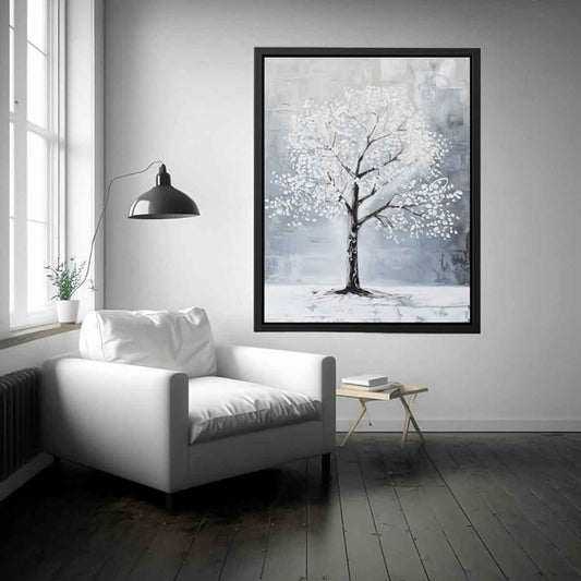 White Tree Canvas Art Print