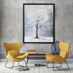 White Tree Canvas Art Print