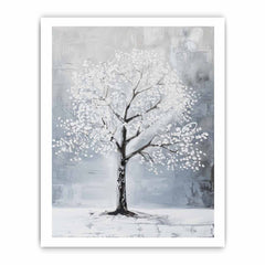 White Tree Canvas Art Print