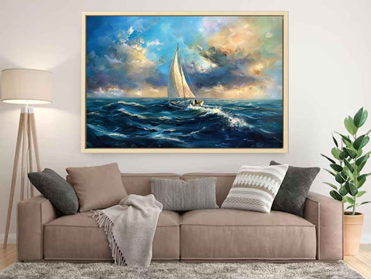 Sailing Boat Canvas Painting On Canvas