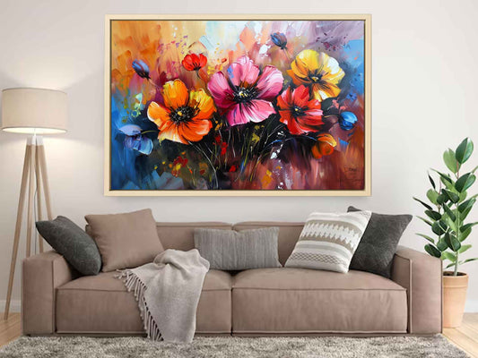 Colorful Floral art For Living Room