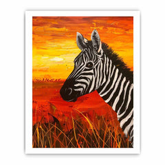Zebra Canvas Painting Print