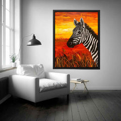 Zebra Canvas Painting Print