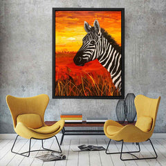 Zebra Canvas Painting Print