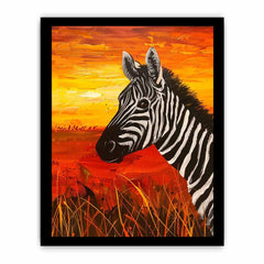 Zebra Canvas Painting Print