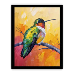 Hummingbird Canvas Painting Print