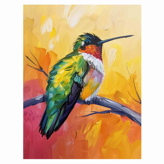 Hummingbird Canvas Painting Print