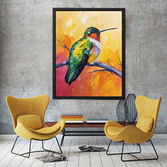 Hummingbird Canvas Painting Print