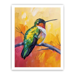 Hummingbird Canvas Painting Print