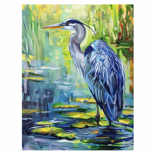 Blue Heron Canvas Art Print