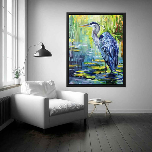 Blue Heron Canvas Art Print