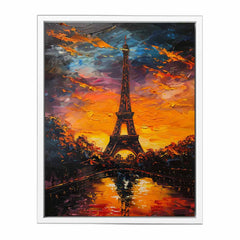 Eiffel Tower Sunset Canvas Art Print